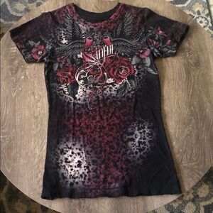 Sinful Black and Pink Graphic Tee